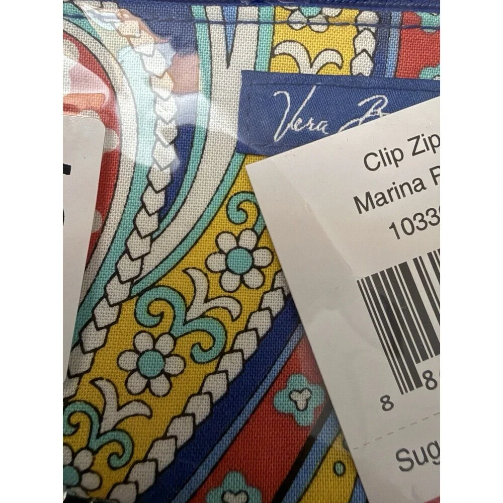 Vera Bradley Clip Zip ID in Marina Paisley 10336-141 (Still in Cellophane) NEW